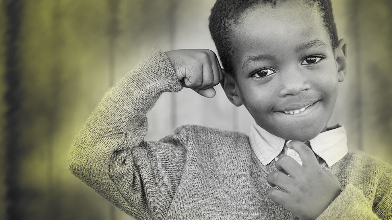 A smiling school child